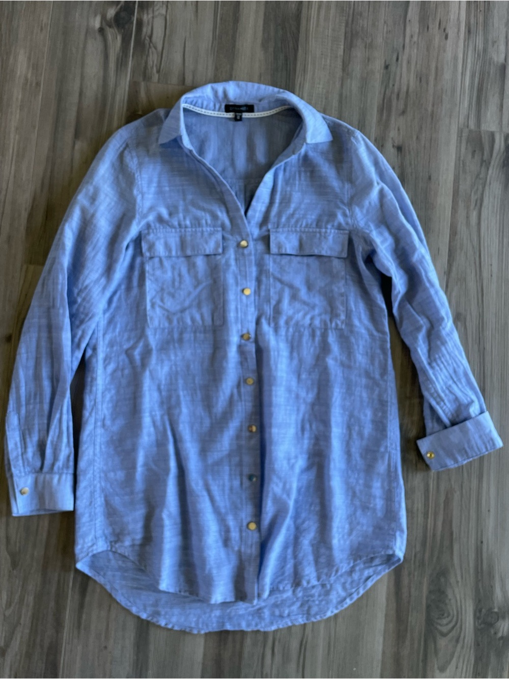 Dynamite Blue Lightweight Button-Up Shirt โ XS